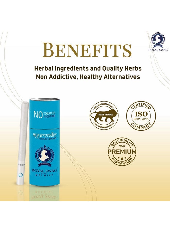 ROYAL SWAG ROYAL SWAG Ayurvedic Herbal Cigarettes MINT Flavour (50 Sticks) 100% Tobacco & Nicotine Free With Lung Detox Syrup 200 ml (No Added Sugar) For Lung Cleansing and Detoxification  - Image 2