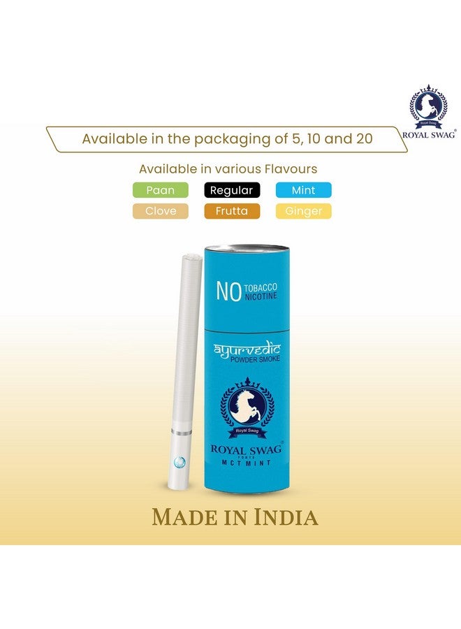 ROYAL SWAG ROYAL SWAG Ayurvedic Herbal Cigarettes MINT Flavour (50 Sticks) 100% Tobacco & Nicotine Free With Lung Detox Syrup 200 ml (No Added Sugar) For Lung Cleansing and Detoxification  - Image 5