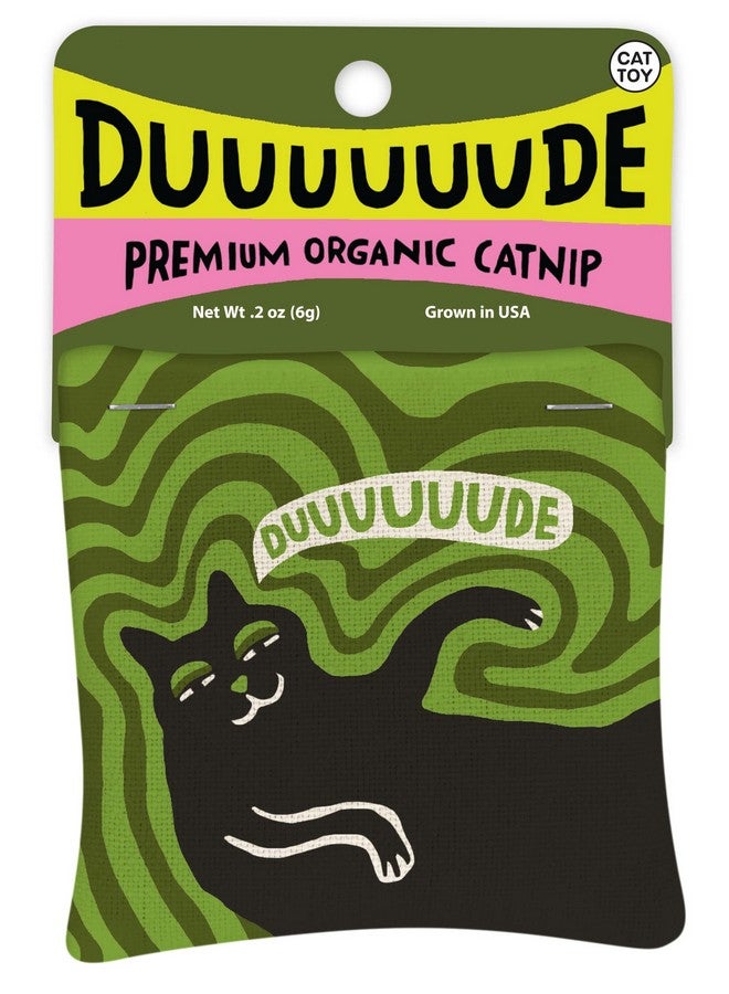 Blue Q Duuuuuuude Catnip Cat Toy. Premium Organic Catnip Grown In The Usa, 100% Cotton Pouches, Kitty Graphics Sure To Delight Every CatKeeper. - Image 1