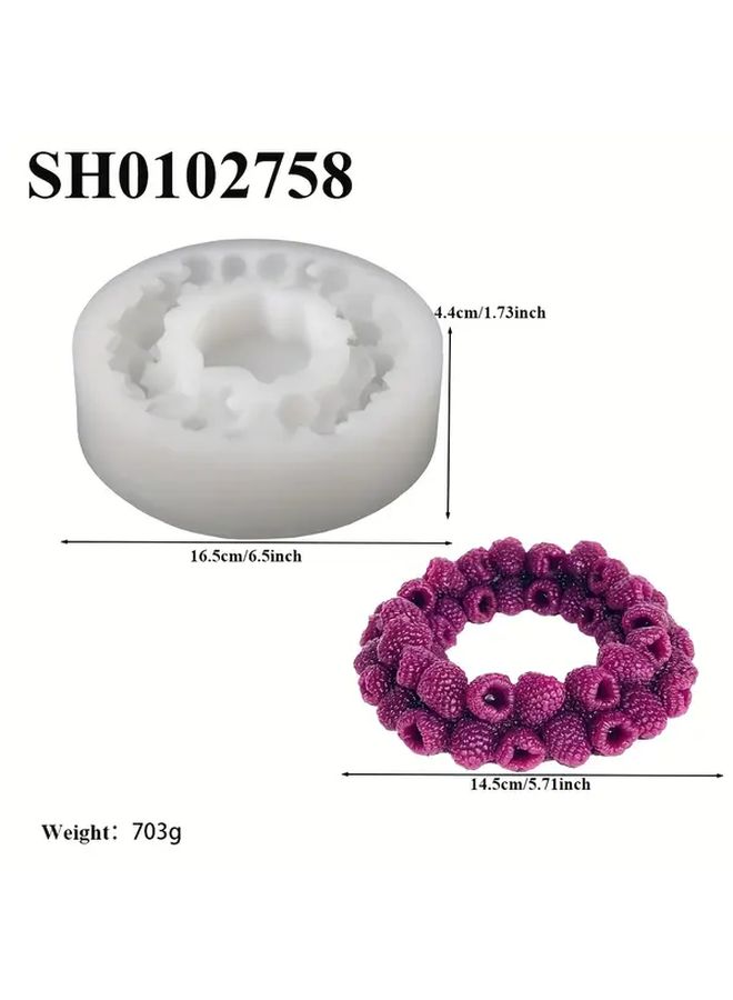 Single Ring Raspberry Silicone Cake Mold For Wedding Christmas Easter Pastry Baking Tool Durable And Easy Release Manual Noon Handle - Image 3