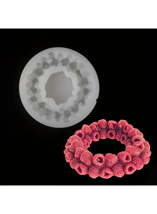 Single Ring Raspberry Silicone Cake Mold For Wedding Christmas Easter Pastry Baking Tool Durable And Easy Release Manual Noon Handle - Image 1