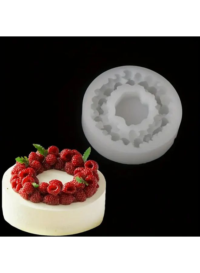 Single Ring Raspberry Silicone Cake Mold For Wedding Christmas Easter Pastry Baking Tool Durable And Easy Release Manual Noon Handle - Image 4