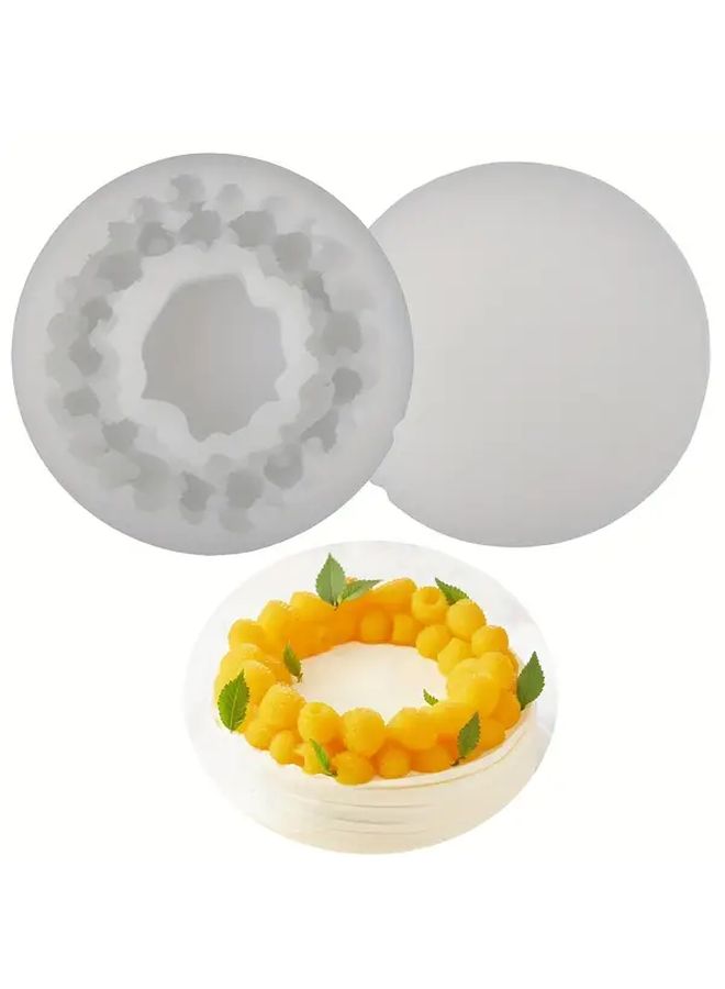 Single Ring Raspberry Silicone Cake Mold For Wedding Christmas Easter Pastry Baking Tool Durable And Easy Release Manual Noon Handle - Image 5