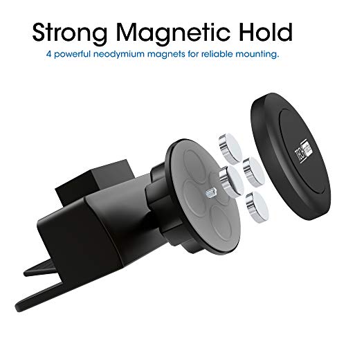 TechMatte MagGrip Universal Magnetic CD Slot Mini Car Mount, Case Friendly CD Slot Phone Holder Compatible with All Smartphone (1 Pack) - Image 3