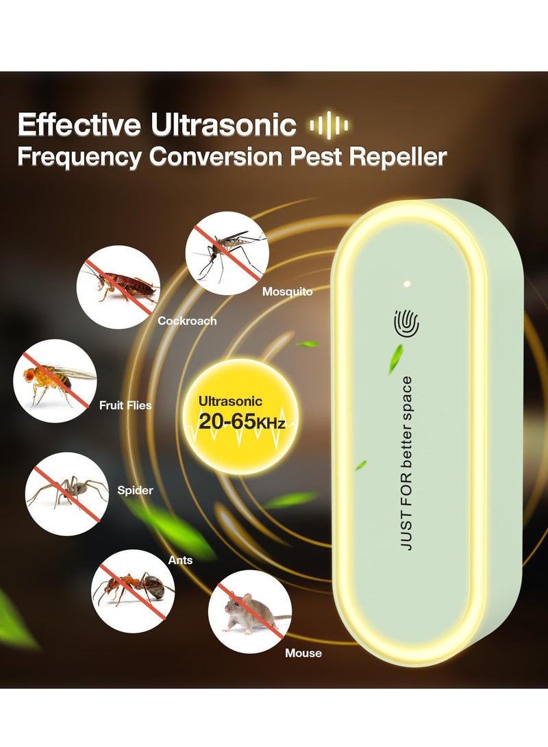 Excefore Ultrasonic Pest Repeller, Pack of 2, Mosquito and Mouse Repellent, Ultrasonic Electric Plug-In for Indoor Use, Effective Against Mosquitoes, Mice, Spiders, Cockroaches, Insects, Fleas, and Moths  - Image 2