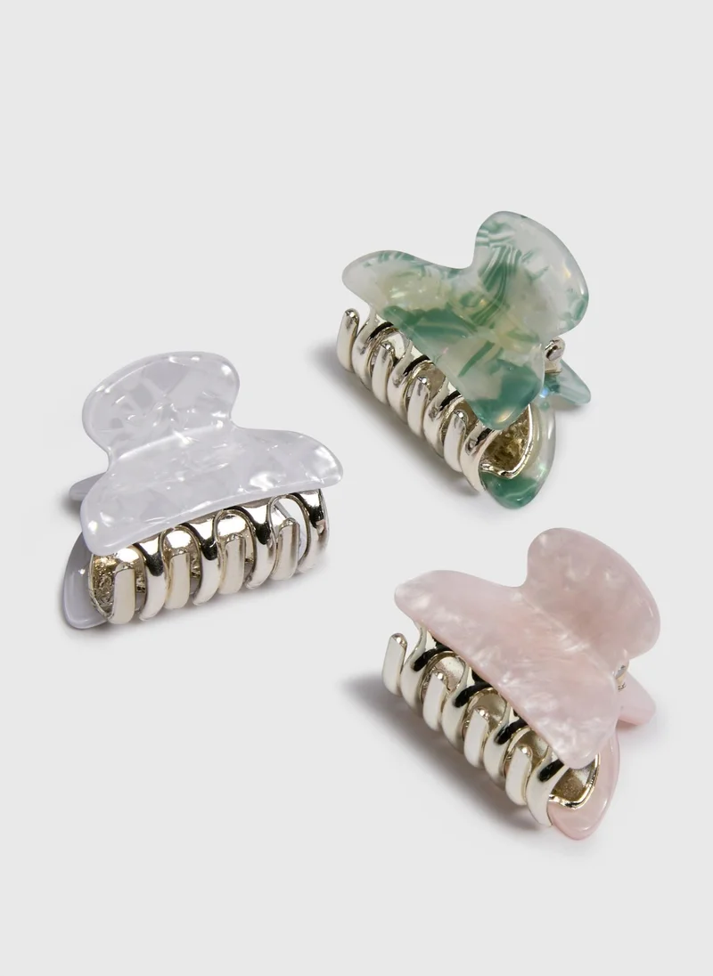 Matalan 3 Pack Multicolour Resin Mini Clamp Clips