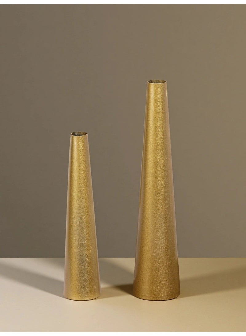 2pcs Flowers Vase, Metal Flower Arrangement Container Great for Home Decoration, Wedding Table, Window, Living Room, Bedroom, Office-Gold - Image 5