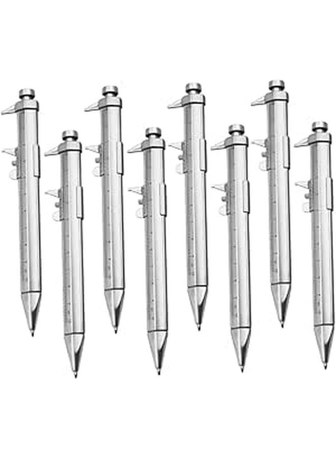 8 Pack Multi Use Ballpoint Pens With Ruler Smooth Writing For School Office - Image 1