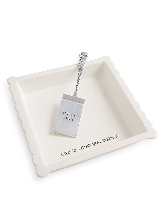 Mud Pie Brownie Baker Set, White - Image 1