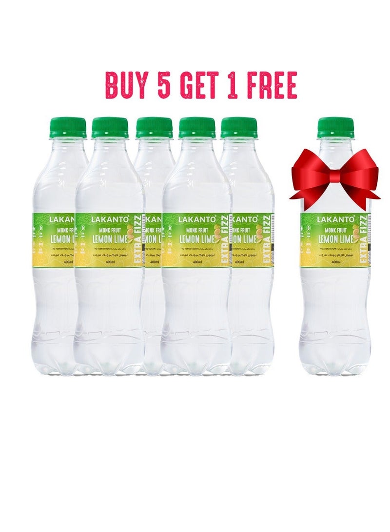 لاكانتو ليمون مُحلى طبيعيًا بفاكهة المونكفروت – 5 زجاجات + 1 مجانًا - Image 1
