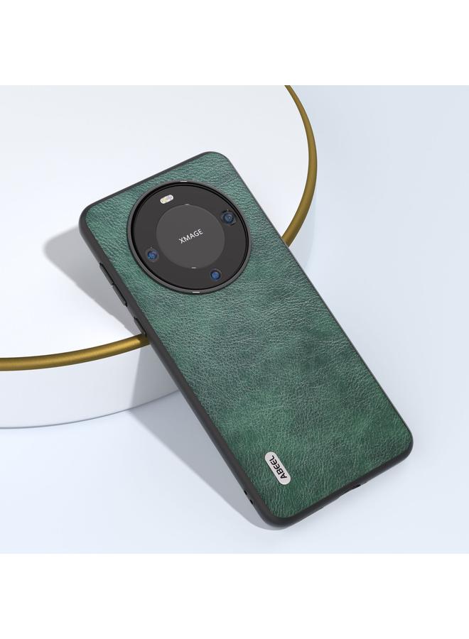 اس-توب حافظة لهاتف هواوي ميت 60 ABEEL مزدوجة اللون من نسيج Lichi PU - Image 2