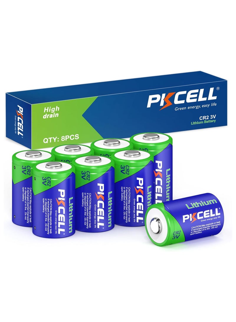 بي كي سيل 8-Pieces PKCELL CR2 Lithium 3V PHOTO Batteries - Image 5