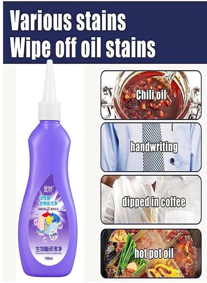 Trupradh Active Enzyme Laundry Stain Remover Garment Stubborn Stain Cleaner Oil Remover,Multi-Purpose Fabric Clothes Stain Remover for Cotton, Linen, Polyester, Blended Fabric,Denim,Jacket. (Stain Remover RT) - Image 5