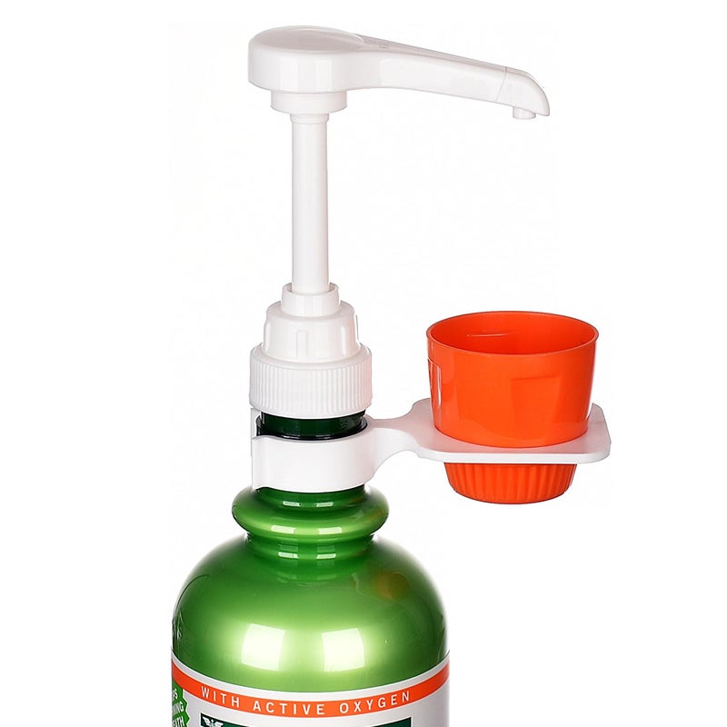onsogi [Upgraded] Mouthwash Dispenser Pump with Cup Holder Set for TheraBreath 16 Fl Oz Mouthwash Oral Rinse, Fits ICY Mint, Mild Mint, Whitening, Anticavity, Kids, Alcohol-Free, etc. - 3 Pack - Image 1