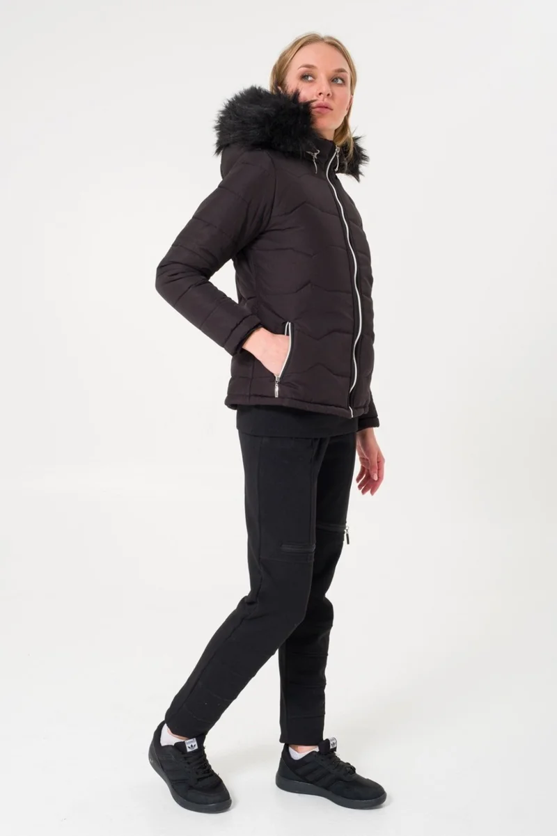 Barbora Women's Daily Shearling Puffer Coat 807S