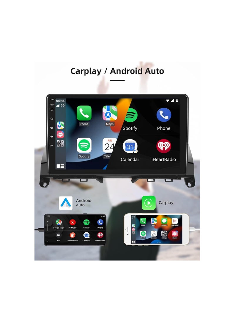SHEZA STAR - Android Car Stereo for Mercedes Benz E-Class W211 CLS CLASS 2002-2008 2GB RAM 32GB ROM Mirror-Link Wi-Fi BT, Radio GPS Navigation, 9Inch Support Apple Carplay,IPS Touch Screen with AHD Camera Included - Image 1