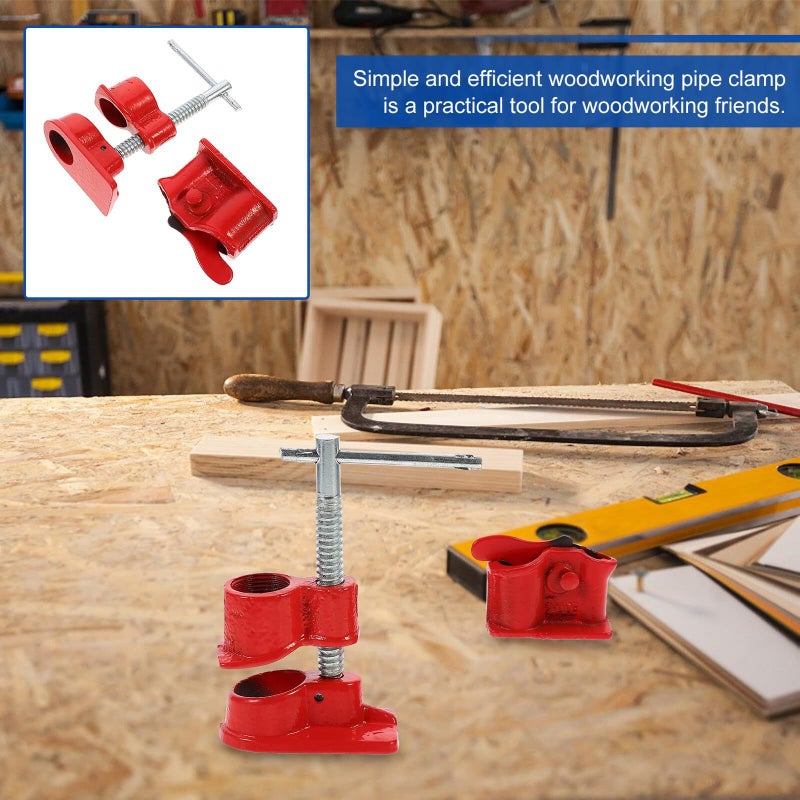 Kisangel Heavy Duty 1 2 Inch Pipe Clamp Carpenter Wood Gluing Quick Release Clamp For Woodworking And DIY Projects - Image 5