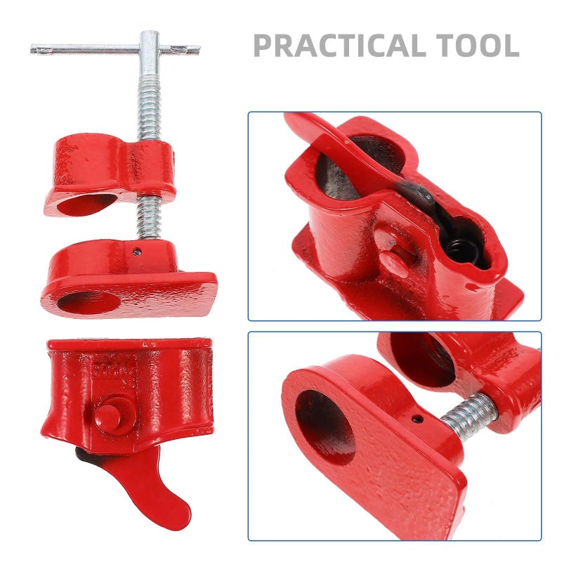 Kisangel Heavy Duty 1 2 Inch Pipe Clamp Carpenter Wood Gluing Quick Release Clamp For Woodworking And DIY Projects - Image 4