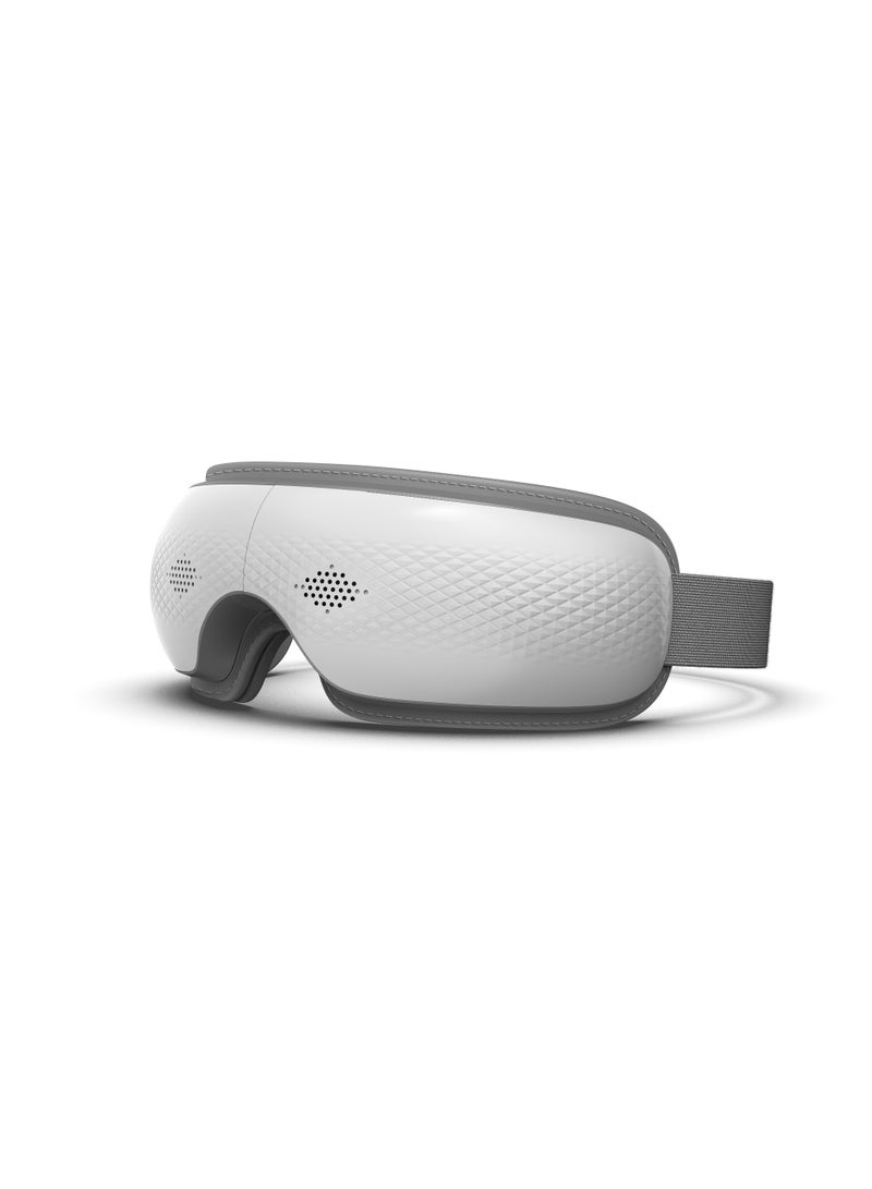 SKG Premium‑Grade Eye Massager ES300 White, Wide Double‑Layer Airbag Massage, Built‑in Bluetooth Music, Foldable Lightweight Ergonomic Design, Portable for Home & Travel - Image 1