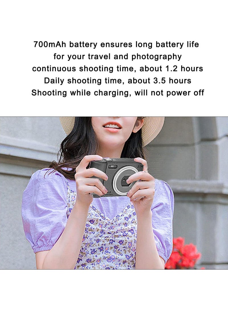 Generic Mini Digital Camera 2.7K Ultra HD 2.88 Inch LCD 44 MP Rechargeable Digital Video Camera Pocket Vlogging Camera Kids Cameras with 16X Digital Zoom for Beginner Photography.  - Image 3