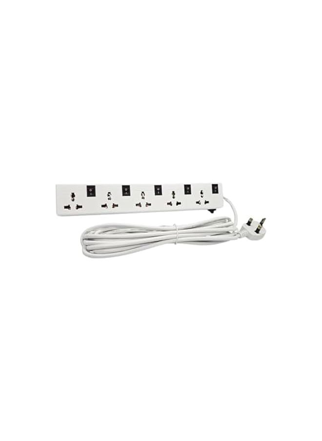 PROMASS promass 5-Outlet Extension Cord with Individual Switches, 5-Meter Cable, Universal Sockets, Fire-Resistant, Slim Space-Saving Design – Ideal for Home & Office Use  - Image 4