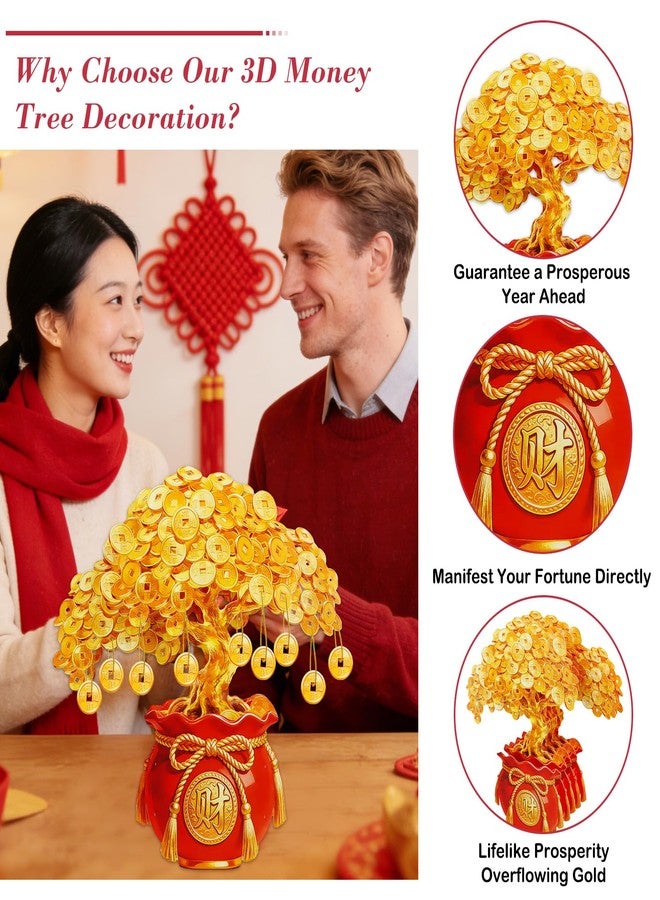 WhatSign Chinese New Year Card, 3D Pop Up Money Tree for Prosperity - Large Handmade Lunar New Year Gifts, Ideal Home Décor for Table, Desk, Office 2026 Year of The Horse Celebrations - Image 3