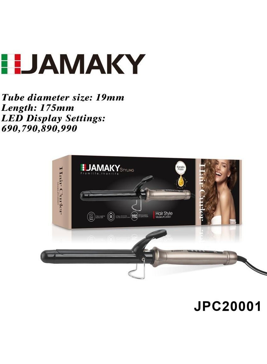 جهاز كي وملقد تمويج وتجعيد شعر بيبي كيرلي تمويج الشعر مقاس 19 من جاماكي لدرجه حراره تصل 990 JMK20001 (ايطالي)