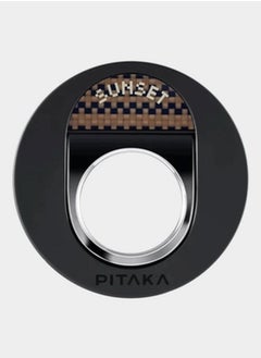 PITAKA MagEZ Phone Grip 2 Random Segment Color / MagSafe and MagEZ 2.0 Compatible / Aramid fiber, Zinc alloy, ABS+PC Material - Sunset 