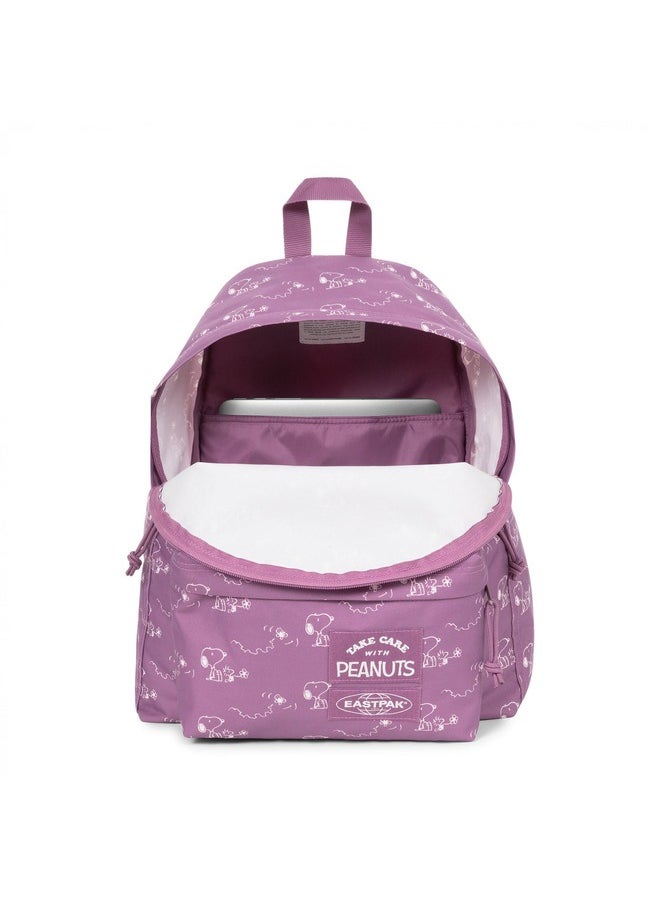 EASTPAK Day Pak'R Peanuts Pink Medium Backpack With Bottle Holder And Laptop Sleeve  - Image 2