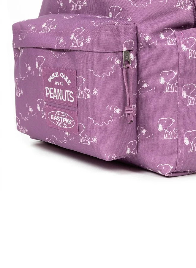 EASTPAK Day Pak'R Peanuts Pink Medium Backpack With Bottle Holder And Laptop Sleeve
