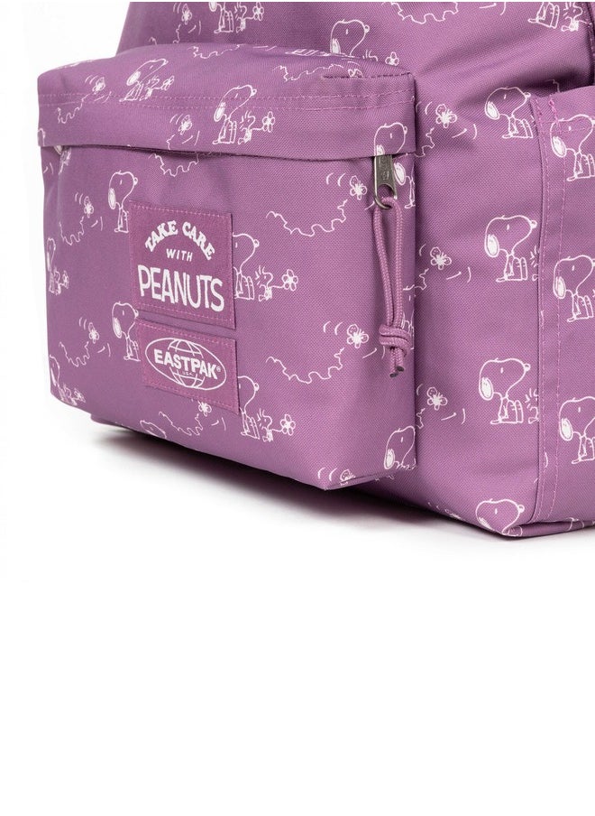 Day Pak'R Peanuts Pink Medium Backpack With Bottle Holder And Laptop Sleeve
