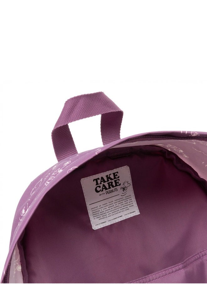 Day Pak'R Peanuts Pink Medium Backpack With Bottle Holder And Laptop Sleeve