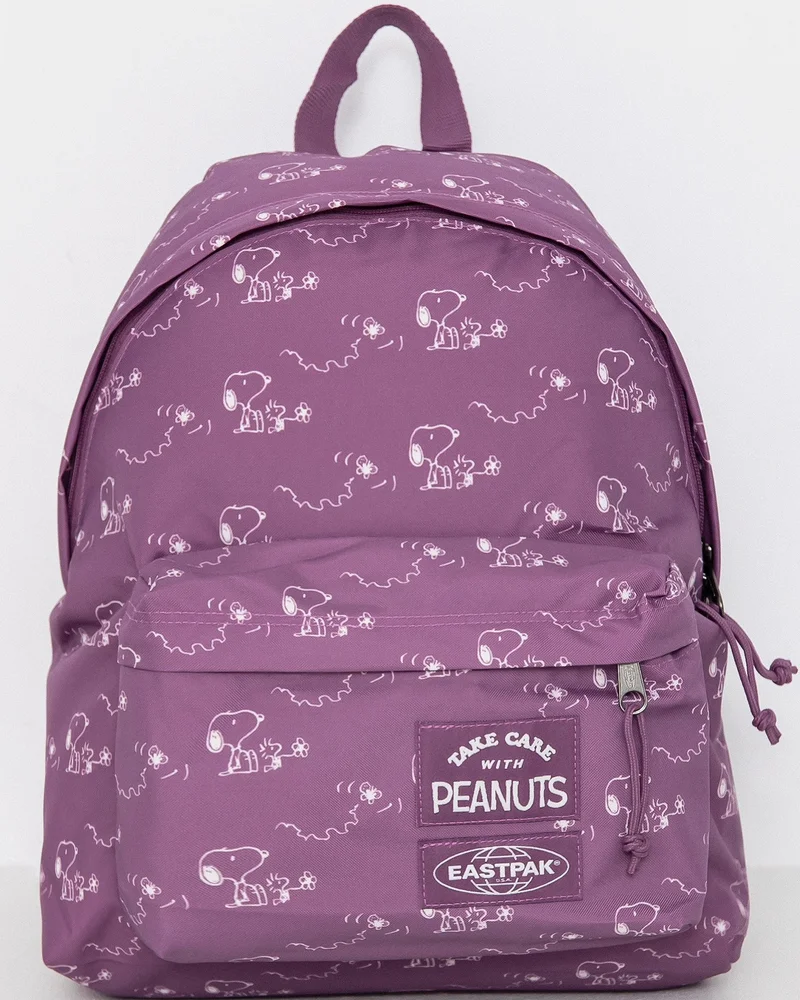 EASTPAK Day Pak'R Medium Unisex Backpack (With Bottle Holder & Laptop Sleeve) - Peanuts Pink