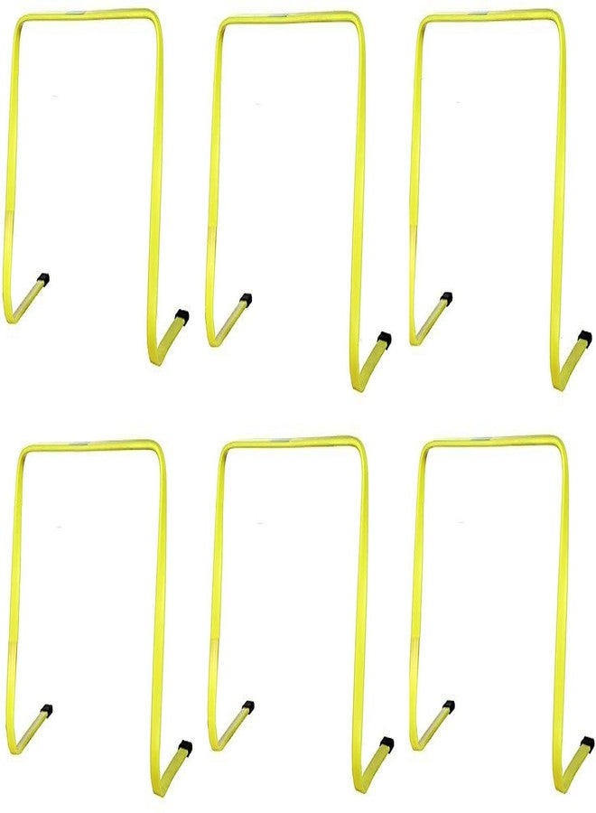 YMD 12" Agility Sports Flat Hurdle for Training, Jumping Drills, Soccer, Football PVC Speed Hurdles (for Adults, Children Pack of 6) - Image 1