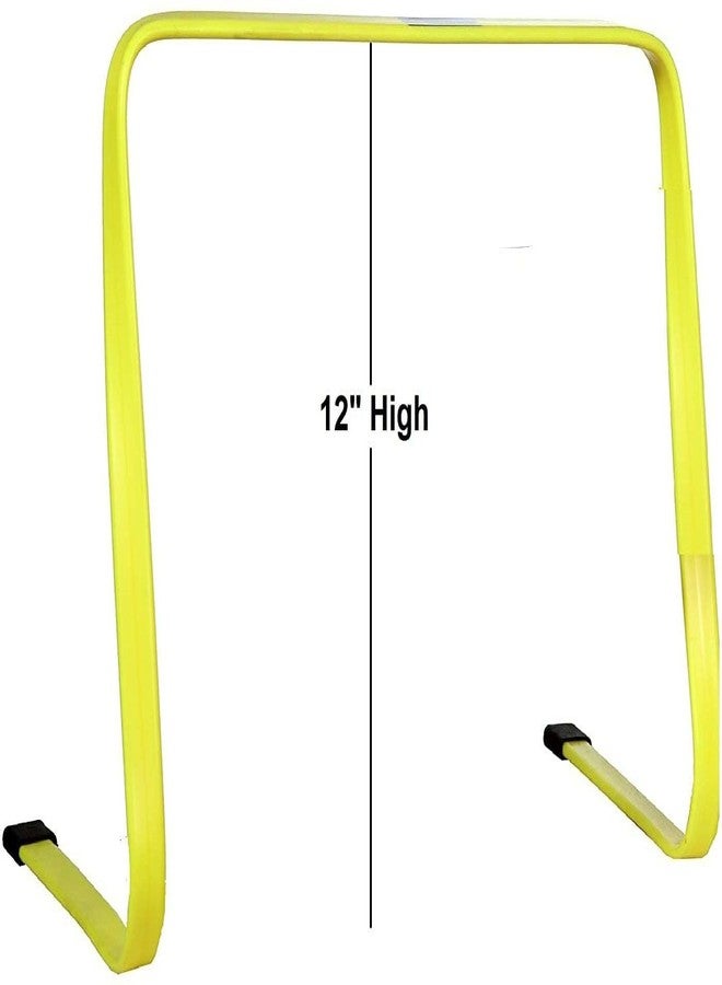 YMD 12" Agility Sports Flat Hurdle for Training, Jumping Drills, Soccer, Football PVC Speed Hurdles (for Adults, Children Pack of 6) - Image 3