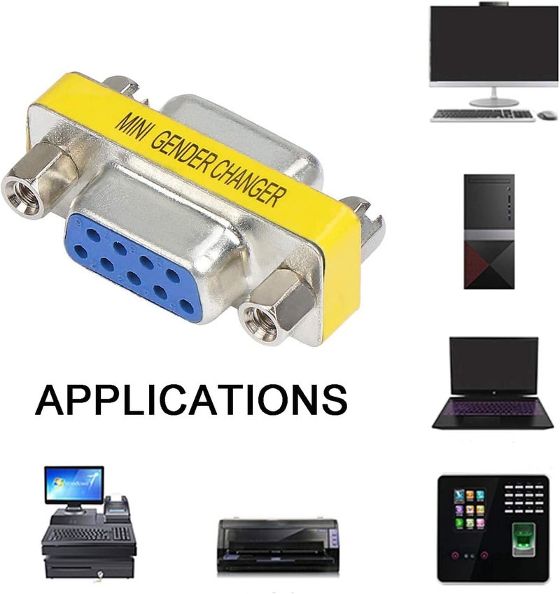 PremiumAV VGA Female to Female Gender Changer Adapter 15 Pin HD D-Sub Connector Extender Joiner for Monitor, Projector, PC, Laptop, HDTV, Display – Silver - Image 2