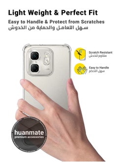 huanmate 2 in 1 Infinix Smart 9 Protection Pack - Ultra Clear Shockproof Case & Edge-to-Edge Screen Protector, 360 Degree Protection, Back Cover & Screen Protector for Infinix Smart 9  - Image 3