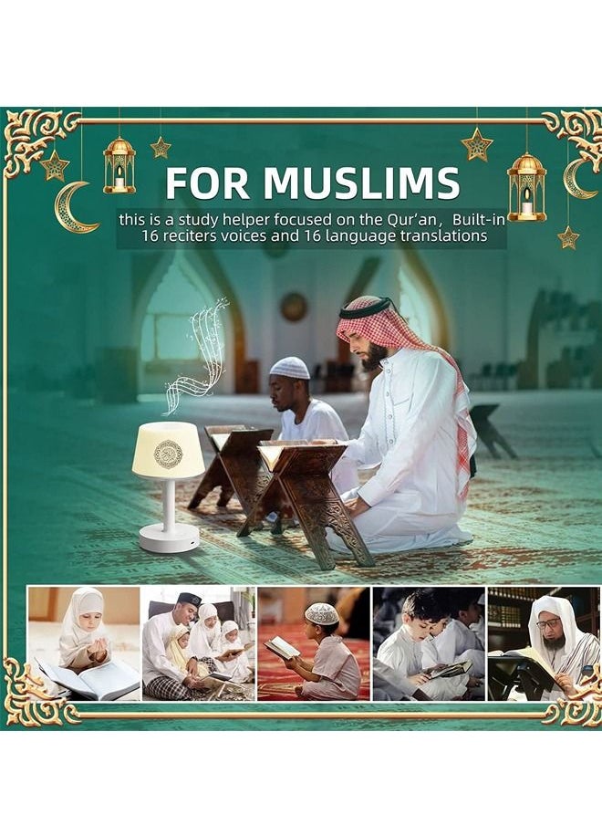 PADOM - Padom Table Lamp Quran Speaker - Muslim Bluetooth Speaker Digital APP Remote Control Night Light Desk Lamp for Kids , Ramadan Gifts Home Decoration Table Lamp - Image 1