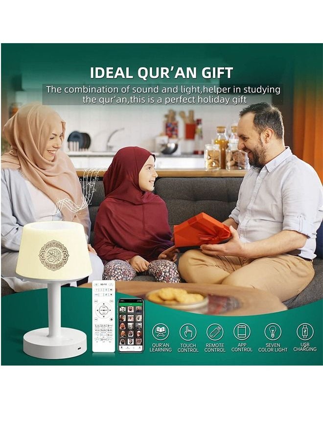 PADOM - Padom Table Lamp Quran Speaker - Muslim Bluetooth Speaker Digital APP Remote Control Night Light Desk Lamp for Kids , Ramadan Gifts Home Decoration Table Lamp - Image 1