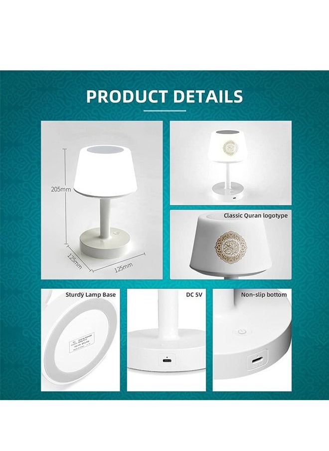 PADOM - Padom Table Lamp Quran Speaker - Muslim Bluetooth Speaker Digital APP Remote Control Night Light Desk Lamp for Kids , Ramadan Gifts Home Decoration Table Lamp - Image 1