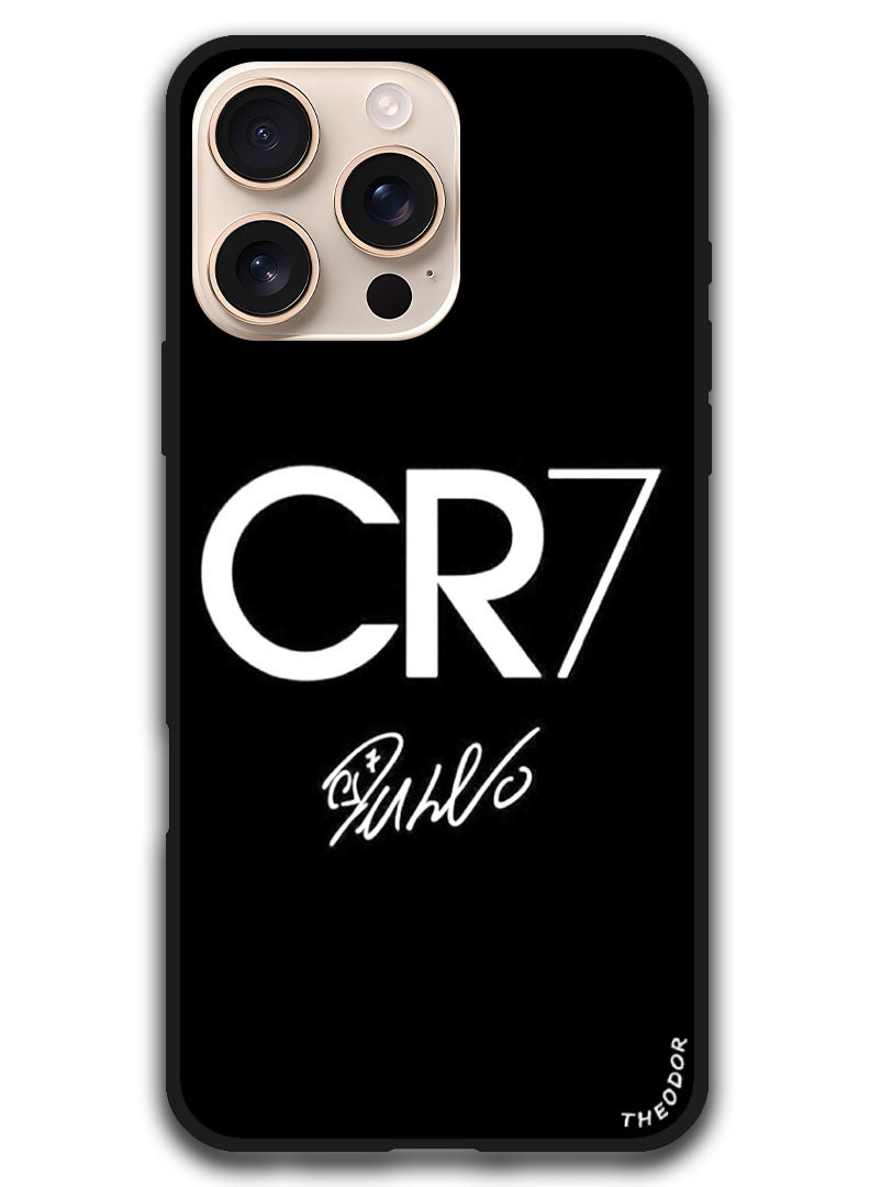 Theodor غطاء واقي مضاد للخدش ومقاوم للصدمات لجهاز iPhone 16 Pro Max (6.9)-إنش CR7 (2) - Image 1