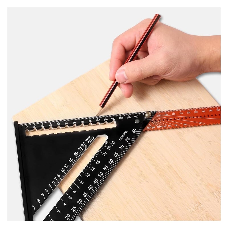 7 Inch Aluminum Folding Carpenter Square With Extendable Arm Adjustable Layout Tool - Image 2
