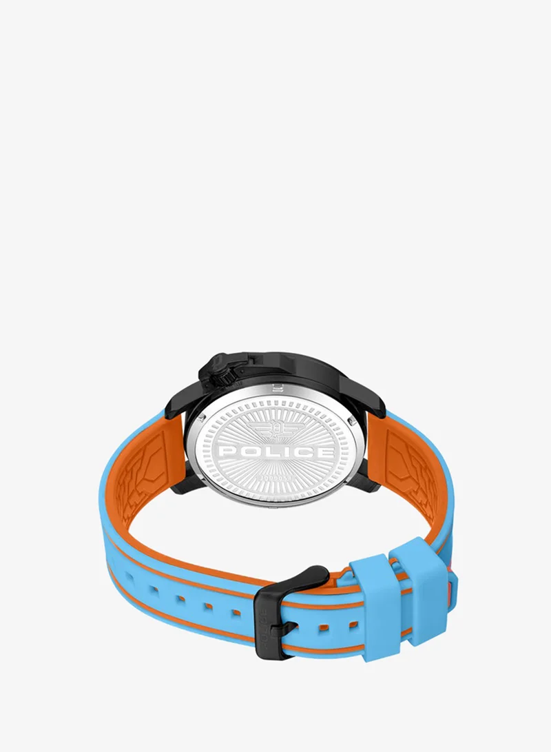 Police  POLICE - Kavalan Watch For Men Black Dial With Blue Silicone Strap for Men | Best Price UAE