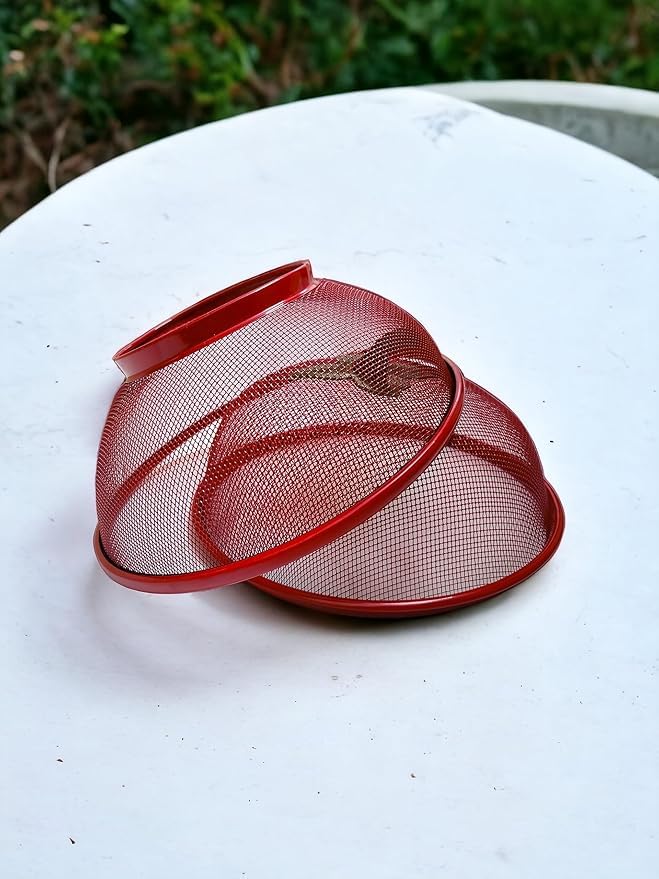 Gladnes Apple Shape Net Fruits Vegetables Basket for Kitchen Fruit Basket with Net Cover Fruit and Vegetable Stand Basket Fruit Net Cover Multi Colour - Image 2