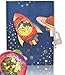 GINMLYDA Boys Diary with Lock for Kids Spacecraft Diaries 71x53 inches 160 Pages Cute Boy Journal Secret Notebook with Lock and Key for Little Kid Writing Drawing Gift for Pre school Age 6812 - Image 3