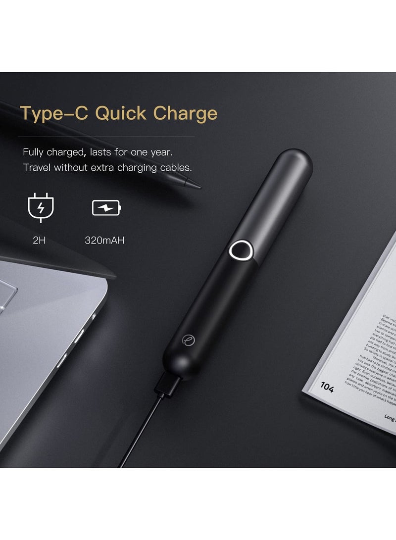 Electric Ear and Nose Hair Trimmer Cordless Eyebrow Removal Clipper Razor Shaver for Men Women IPX7 Waterproof Type-C Fast Charging with Rechargeable Battery Travel Lock 6000RPM, Black - Image 2