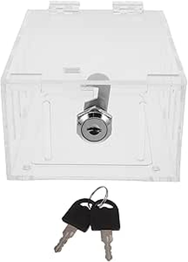 Thermostat Protector Box With Lock Acrylic Wall Guard Cover 6x4.3 Inches For Commercial And Residential Hvac Protection - Image 1