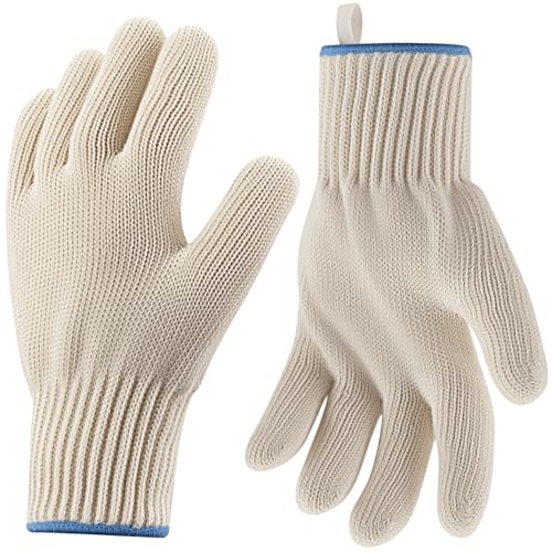 Hovico Heat Resistant Oven Gloves, Ove Glove BBQ Gloves Heat Resistant Cooking Oven Mitts with Fingers Grilling Glove, Full Hand Protection, Grill Gloves for Outdoor Hot Food Handling (Set of 2) - Image 1