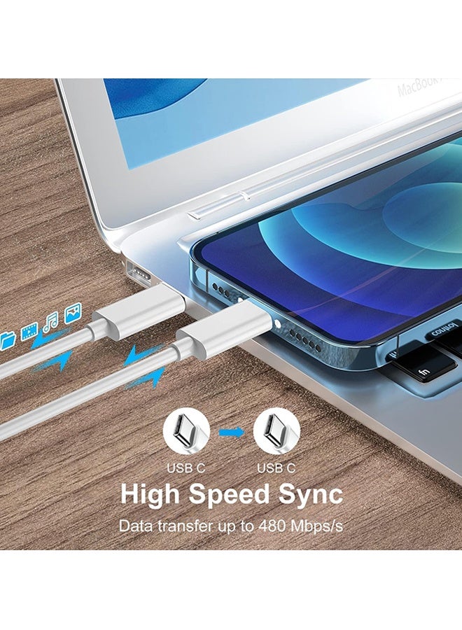 Wffo PD 118W Laptop Charger - Type C Macbook Pro/Macbook Air Fast Replacement Charger with 5.9ft/1.8M Type C to C Cable - Power Adapter Compatible for Apple iPad, MacBook Series, Huawei Matebook Series, iPhone 15 iPhone 16 Series, Samsung Galaxy S24 S25 Series Type C Interface - White - Image 5