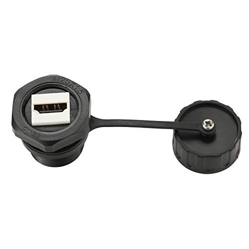 ANMBEST 2PCS HDMI Waterproof Connector, M25 Panel Mounting Female to Female HDMI Bulkhead Coupler with Waterproof Dust Cap - Image 3